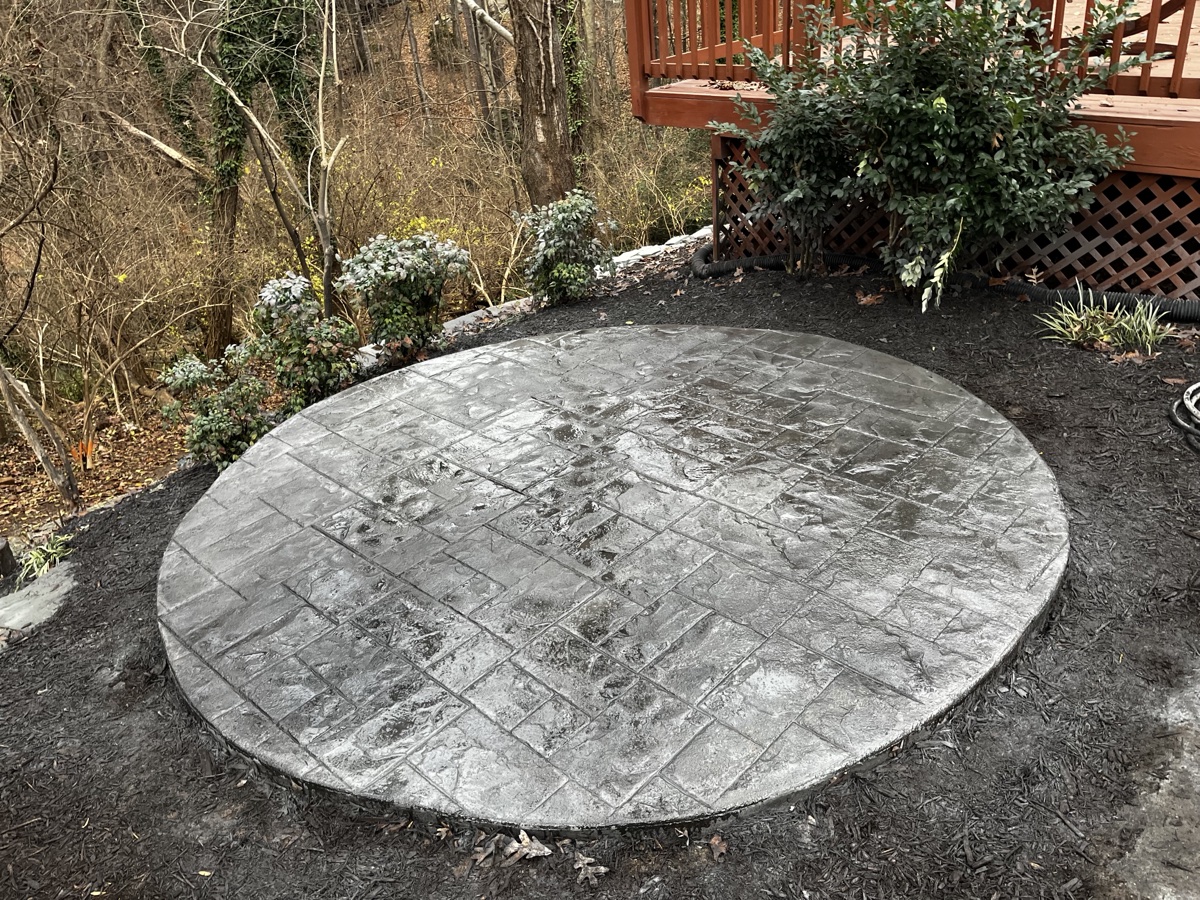 Finished concrete project