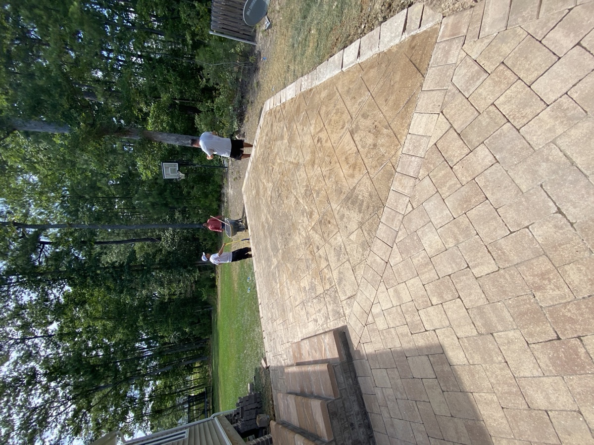 Concrete driveway and walkway