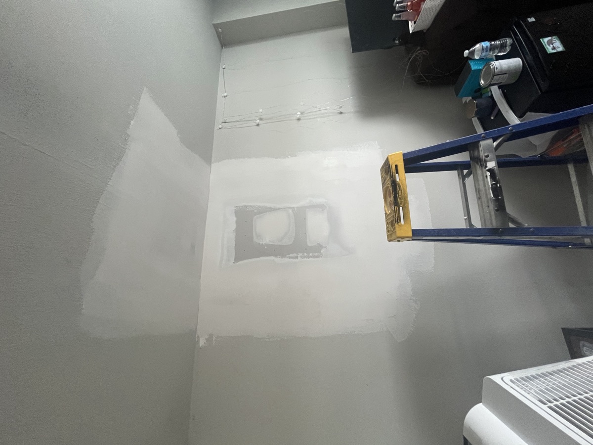 Finished interior walls