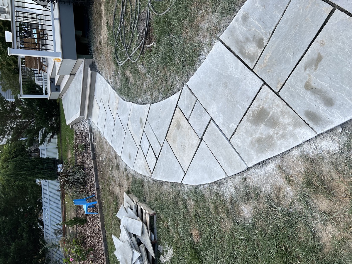 Backyard hardscaping project