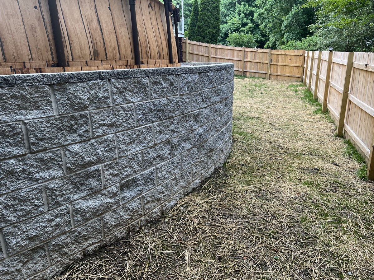 Completed masonry project