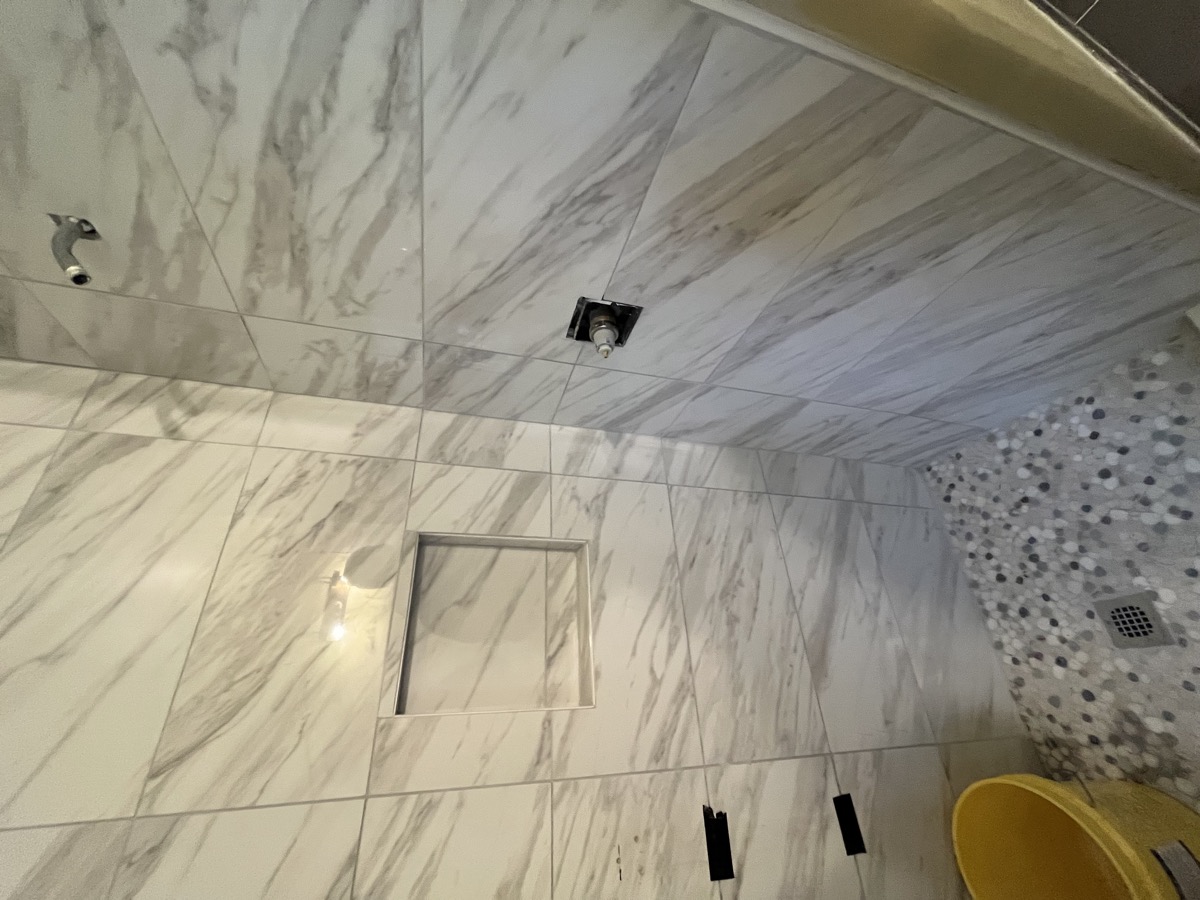 Floor tile installation