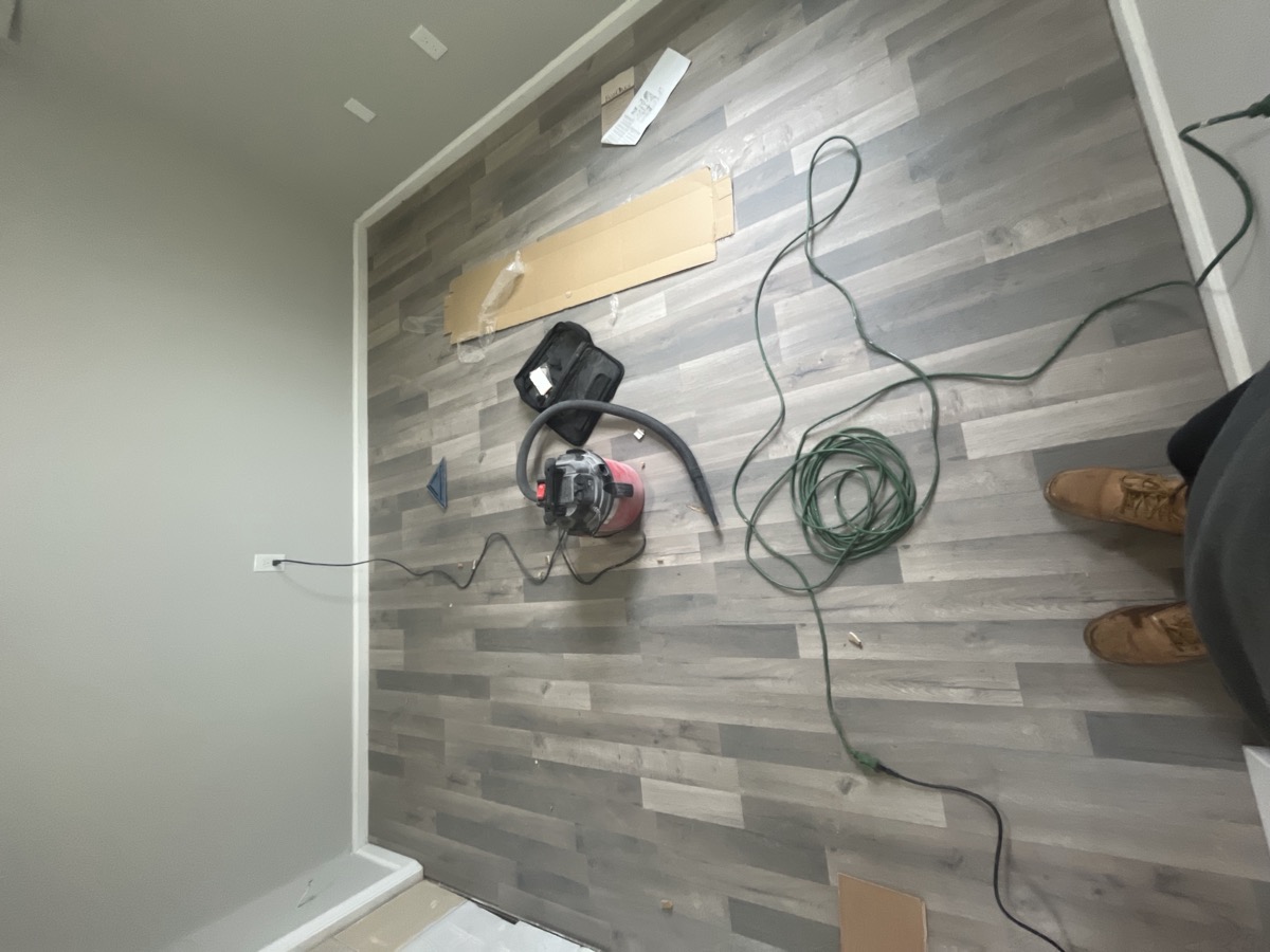 Laminate flooring install